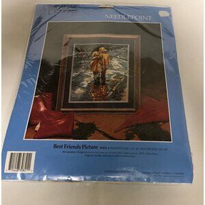 Candamar 30821  Best Friends Needlepoint Kit: Children, Rain Day Made In USA
